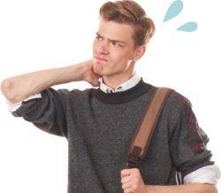 困った顔の男性